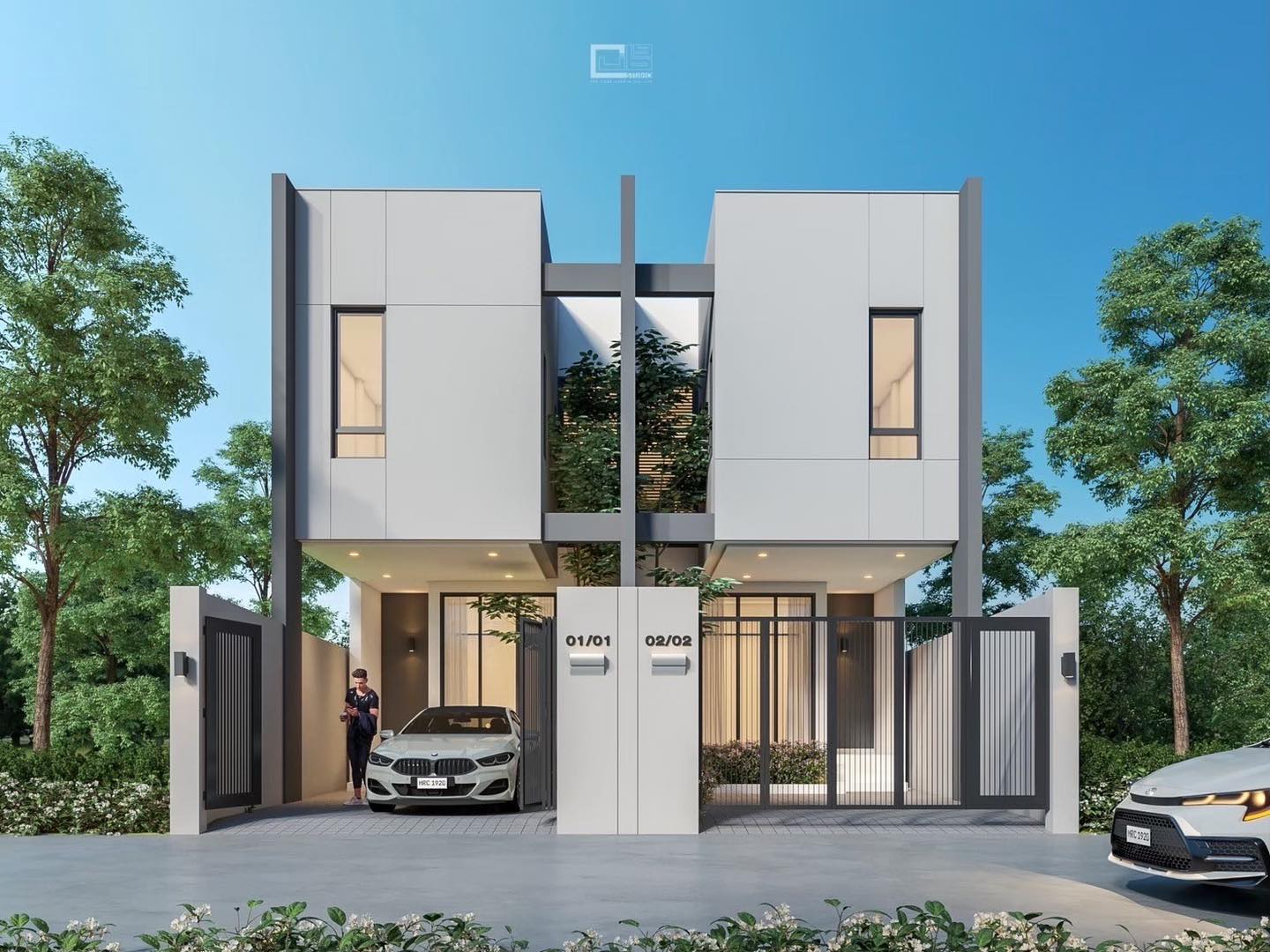 (พร้อมอยู่) ทาวน์โฮม 2 ชั้น 2 ห้องนอน 3 ห้องน้ำ สไตล์ Modern @ถ.อำเภอ สุราษฎร์ธานี