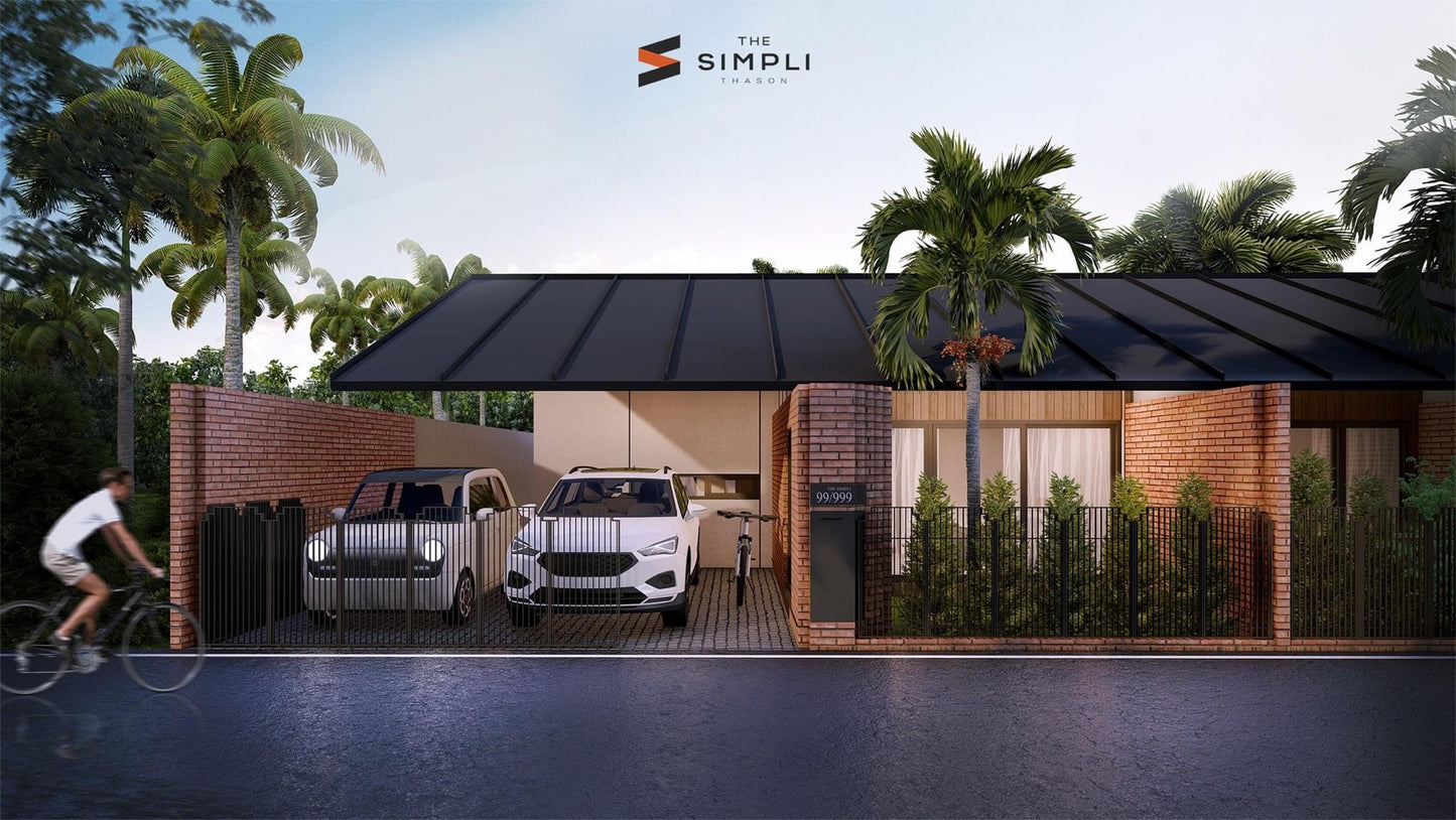 (กำลังสร้าง) บ้านเดี่ยว 2 ห้องนอน 2 ห้องน้ำ สไตล์ Tropical @ท่าสน สุราษฎร์ธานี