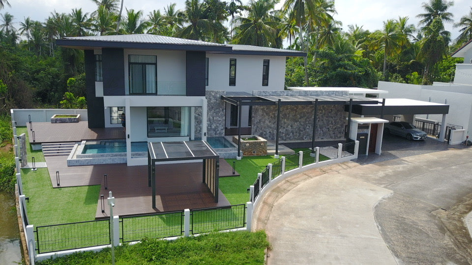 ขายบ้านเดี่ยว Modern Luxury ริมน้ำ หลังใหญ่ พร้อมสระว่ายน้ำ ฟังก์ชันครบครัน ใกล้เซ็นทรัลสุราษฎร์ธานี