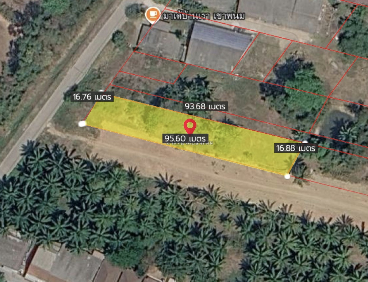 ขายที่ดิน 3 งาน 70.2 ตารางวา ใกล้โรงเรียนพนมเบญจา @กระบี่ ราคา 3.XX ล้านบาท