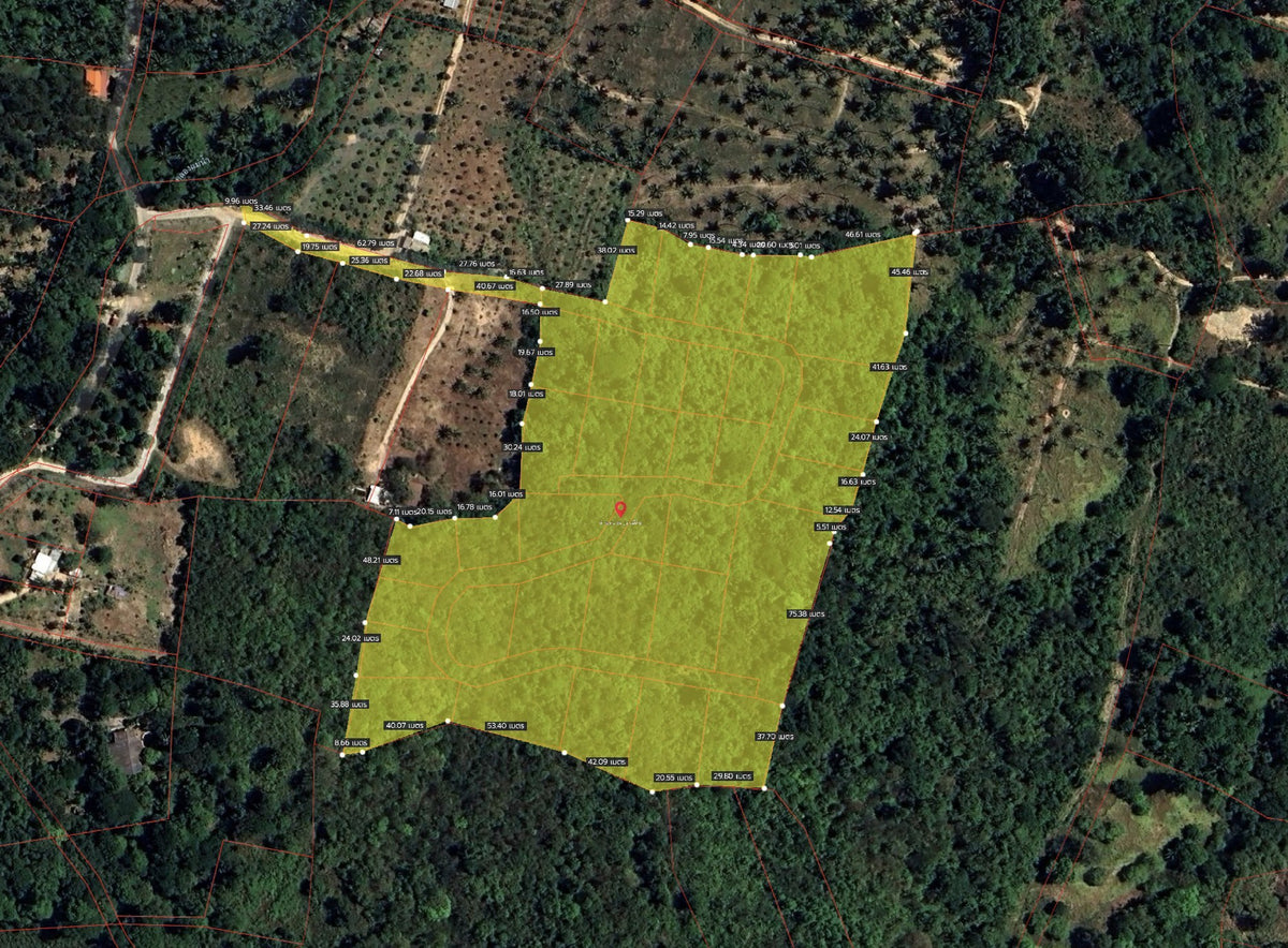 Urgent sale! Vacant land in Surat Thani, Koh Samui, 24 rai, Mae Nam subdistrict. Near To Ruea Waterfall, near Wat Phukhao Thong, and near Khun Si Waterfall. Only 3.5 million baht per rai!!