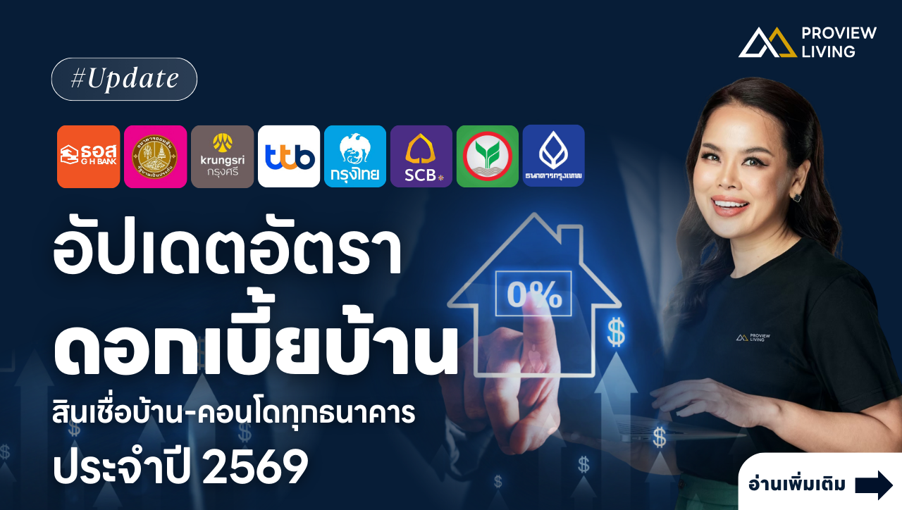 อัปเดตอัตราดอกเบี้ยบ้าน 2569 สินเชื่อบ้าน-คอนโด ทุกธนาคาร ล่าสุด