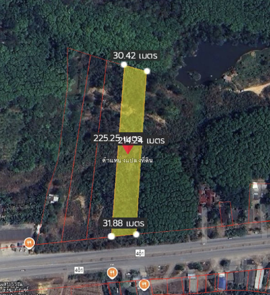 [ขายด่วน] ที่ดินกม 25 3 ไร่ 3 งาน 95.5 ตารางวา