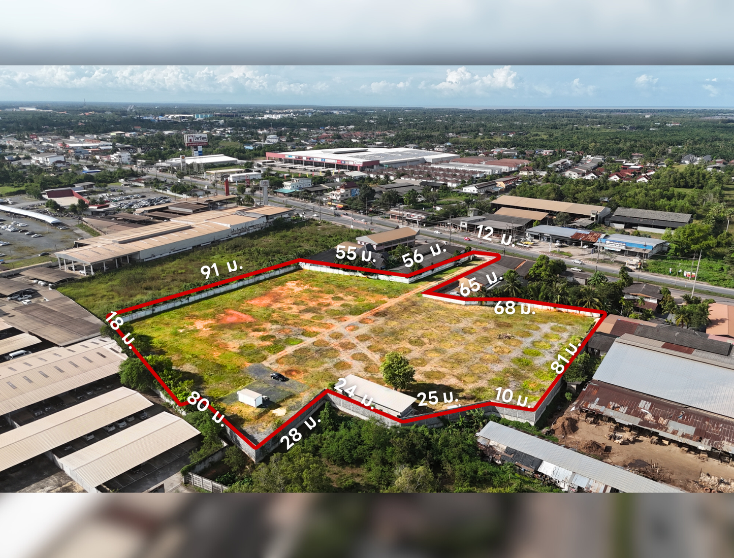 [ขายด่วน] ที่ดินเปล่า 9 ไร่กว่า โซนท่าทอง กาญจนดิษฐ์ ติดถนนเส้นสุราษฎร์–นครศรีฯ (401) ใกล้ โตโยต้าท่าทองใหม่เพียง 200 เมตร