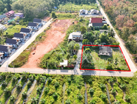 Urgent sale, corner vacant land, total area 1 rai 44 square wah, located in Thung Kong, Kanchanadit, Surat Thani.