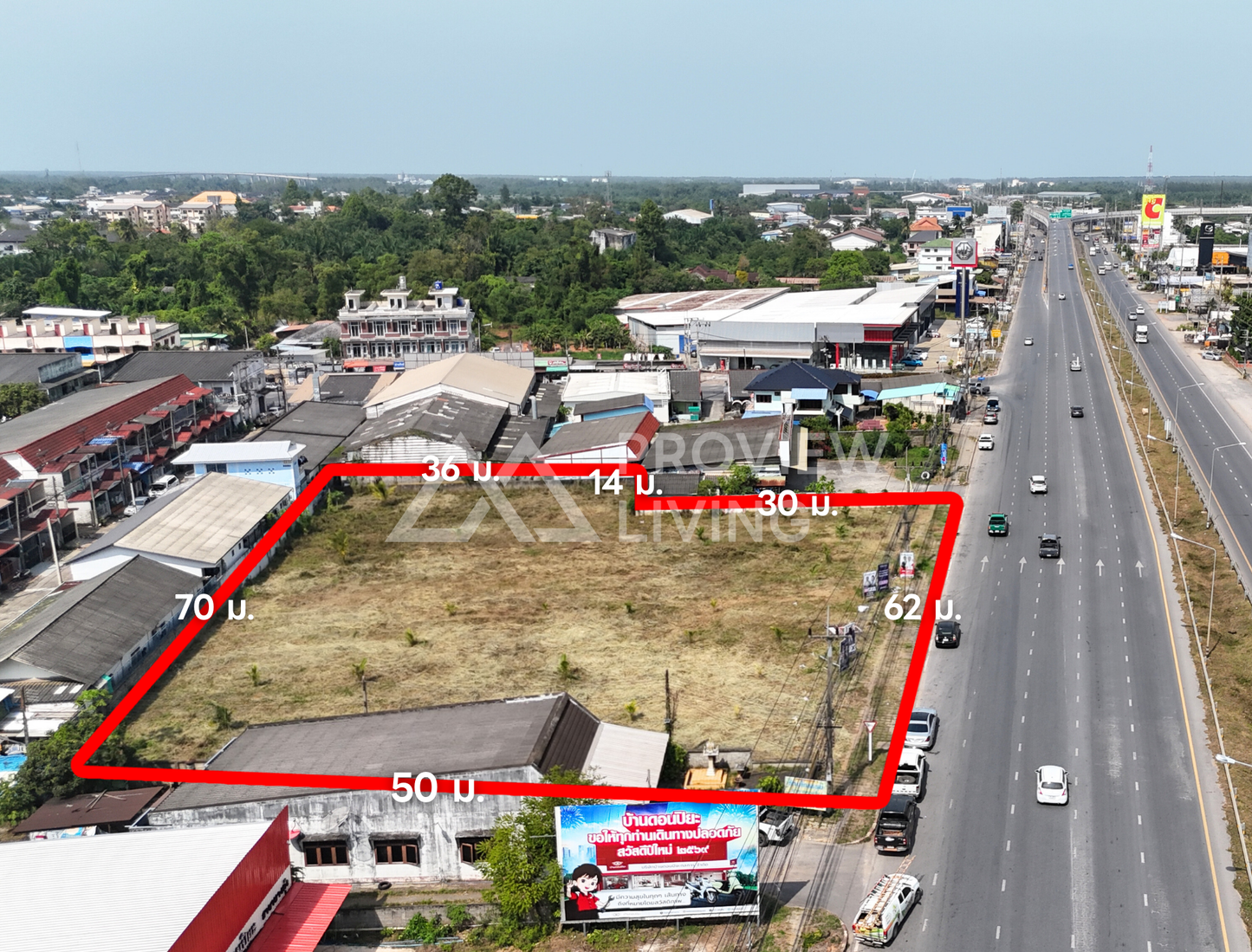 [ปล่อยเช่า] ที่ดินเปล่า แยกบางกุ้ง เยื้องบิ๊กซีสุราษ 2 ไร่ 1 งาน 10.9 ตารางวา ค่าเช่า 100,000/เดือน (สัญญาเริ่มต้น 5-10 ปี)