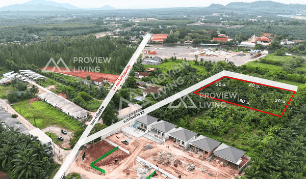 Urgent sale: Land in Surat Thani, 1 rai, in Soi Tha Rong Chang 23, 700 meters from Wat Somwang.