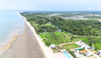 [URGENT SALE!!] 11 Rai beachfront land, panoramic view, suitable for resort-pool villa investment. 151 meter beachfront. T. Wang, A. Thachana, Surat Thani.