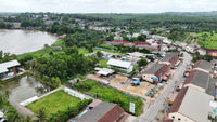 Urgent Sale! Golden Opportunity for Investors! Surat Thani land on Tapi River, 4 rai, 2 ngan, 56.5 sq. wah. Excellent location, good shape, suitable for building a house, villa, or resort. Price negotiable.