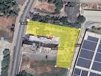 URGENT SALE - L-shaped commercial land behind HomePro, near Central and Lotus Suratthani. Area 1 rai 8.4 sq. wah, frontage 16 m.