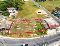 Land for sale, divided into plots, 69 sq. wah, 15-meter frontage, located at Thamuang T-junction, Khanom, Nakhon Si Thammarat.