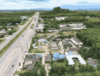 Urgent Sale: House with land near Khao Nipon Police Station, Wiang Sa District, Surat Thani Province. Total area 162.4 sq. wah. 2 bedrooms, 1 bathroom, 1 kitchen, 1 living room, and a backyard area suitable for a vegetable garden or other construction.