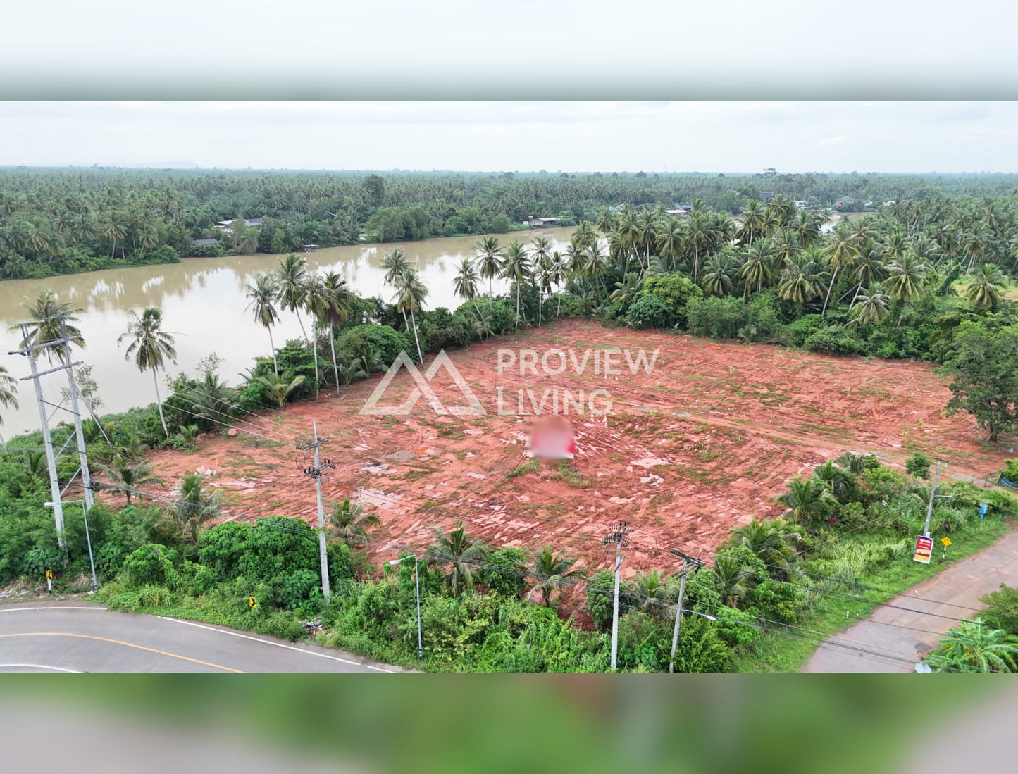 [ขายด่วน] ที่ดินเปล่า ติดแม่น้ำตาปี ใกล้โชว์รูมฟอร์ด รพ.กรุงเทพ และเซ็นทรัล ขนาด 6 ไร่ 46 ตารางวา