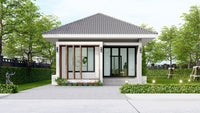 [Sold] Single-family house, 2 bedrooms, 2 bathrooms, Modern Tropical style, Pho Khun Thale 23, Mueang District, Surat Thani