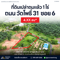 Urgent sale! 1 rai of filled land in Surat Thani city, Wat Pho 31 Soi 6 (Nang Aen Resort Soi).