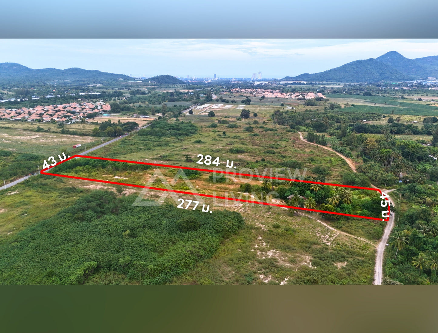 [ขายด่วน] ที่ดินเปล่า หัวหิน ประจวบ 6 ไร่ 3 งาน 90 ตร.วา ใกล้ตลาดน้ำหัวหิน สามพันนาม ขายไร่ละ 4 ลบ./ไร่