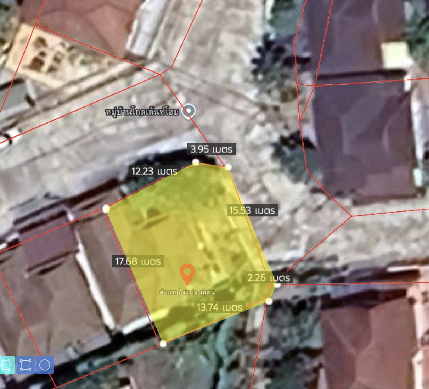 [ขายด่วน] บ้านเดี่ยวชั้นเดียว หลังมุม ถนนพ่อขุนทะเล หมู่บ้านโกลเด้นท์โฮม ขนาด 69.6 ตร.วา | 3 ห้องนอน 2 ห้องน้ำ 2 จอดรถ