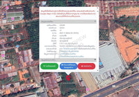 Urgent sale: Vacant land on the main road in Surat Thani, near Mega Home, Bang Yai Intersection. 5 rai 1 ngan 81.1 sq. wah, 60 meters wide.