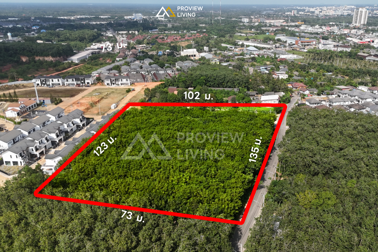 [ขายด่วน] ที่ดินเปล่า 7 ไร่  98.1 ตร.วา โซนตลาดกล้วย city view ใกล้บขส.สุราษฎร์ธานี ใกล้เซ็นทรัลสุราษฎร์ธานี และ ใกล้โลตัสสุราษฎร์ธานี ราคา 7.XX ลบ. / ไร่