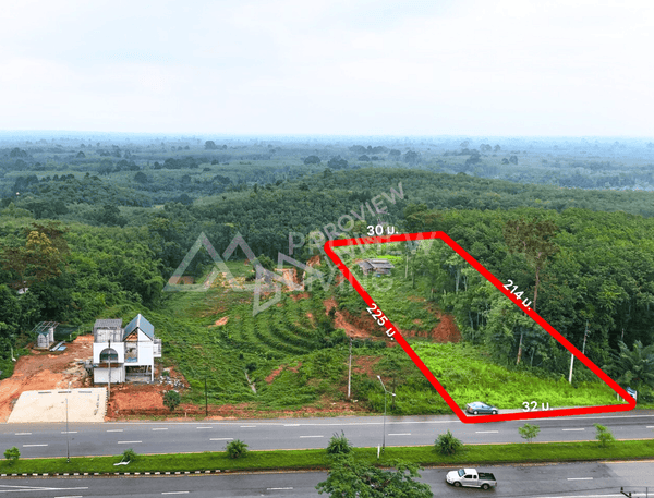 Urgent Sale: Vacant Land in Surat Thani, 3 Rai 3 Ngan 95.5 Sq. Wah, Km. 25 Zone, Near Bang Maduea Subdistrict Administrative Organization