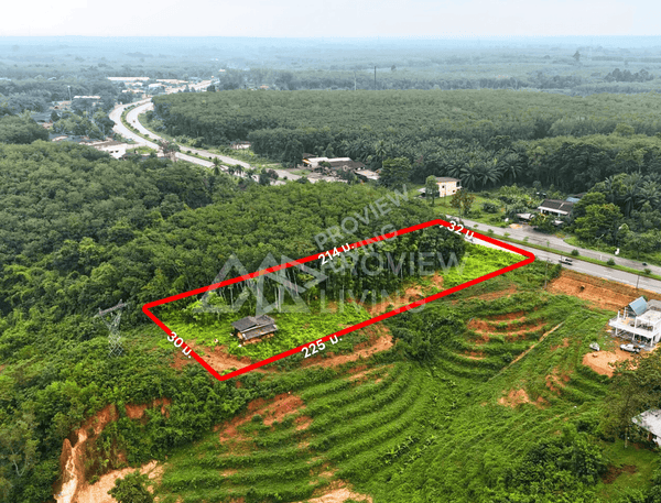 Urgent Sale: Vacant Land in Surat Thani, 3 Rai 3 Ngan 95.5 Sq. Wah, Km. 25 Zone, Near Bang Maduea Subdistrict Administrative Organization