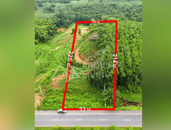 Urgent Sale: Vacant Land in Surat Thani, 3 Rai 3 Ngan 95.5 Sq. Wah, Km. 25 Zone, Near Bang Maduea Subdistrict Administrative Organization