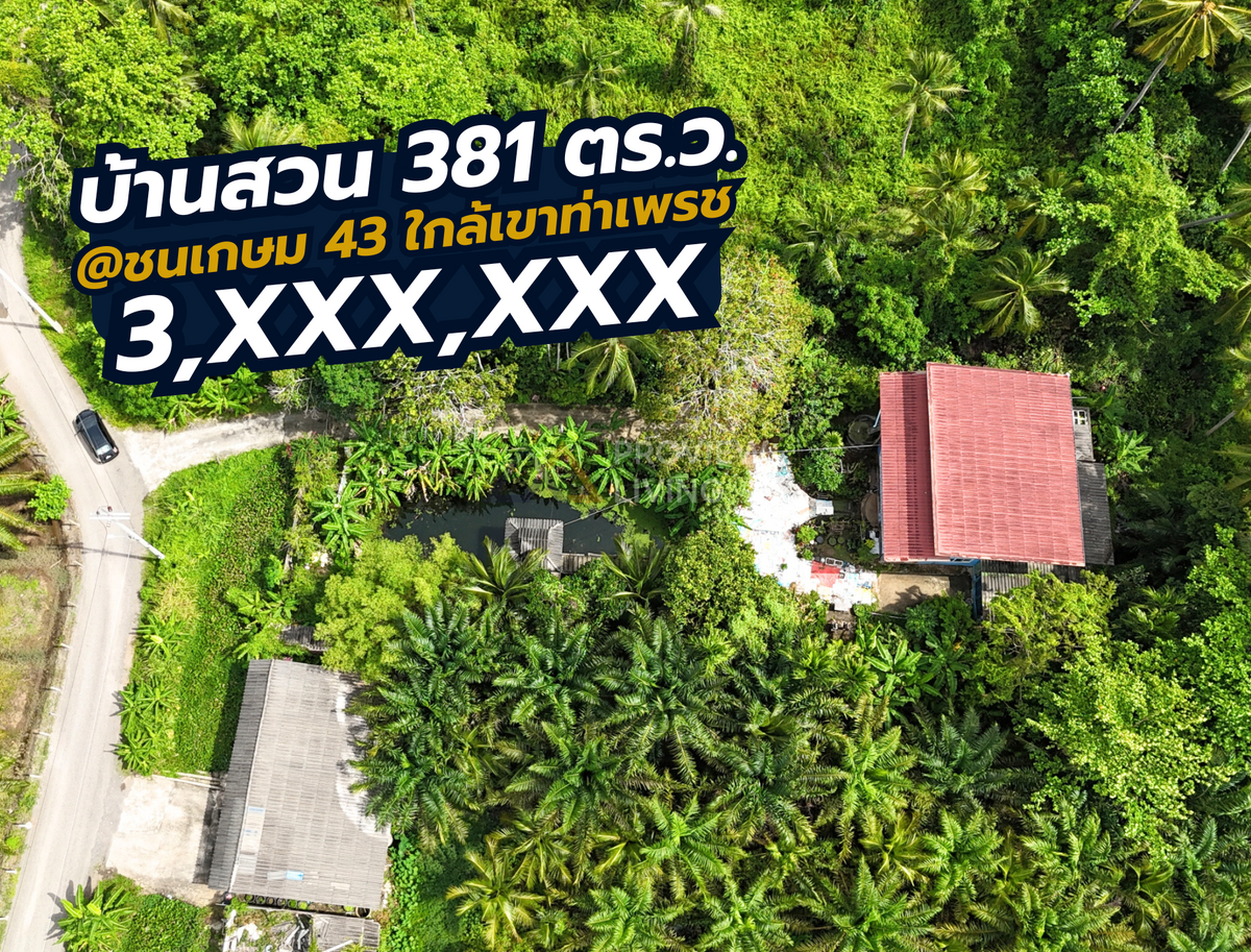 [ขายด่วน] บ้านสวนร่มรื่น พื้นที่ใช้สอยครบ พร้อมต้นไม้นานาพรรณ บ้าน 5 ห้องนอน 2 ห้องน้ำ พร้อมศาลากลางน้ำ ที่ดินใหญ่ 381 ตร.ว. หน้ากว้าง 25 ม. ลึก 61 ม.