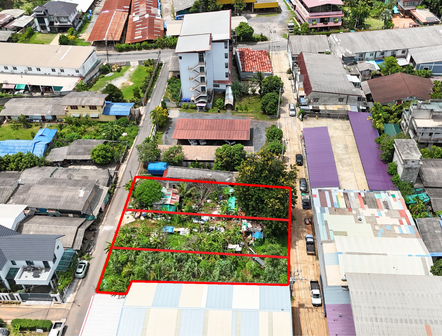 [ขายด่วน] ที่ดินเปล่า แบ่งล็อก แปลงสวย 3 แปลง เนื้อที่รวม 260 ตารางวา ซอยการุณราษฎร์ 32 ใกล้สหไทยการ์เด้น พลาซ่า สุราษฎร์ธานี