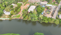 [FOR SALE] Land by the water, Soi Wat Pho 31, area 200 sq. wah, road frontage 42 meters, canal frontage 16 meters, Surat Thani