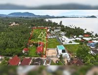 Urgent sale! Large plot of land in Surat Thani, over 4 rai, Lipa Noi, Koh Samui. Only 5 minutes from Nathon Pier, 150 m from Lipa Noi Beach.