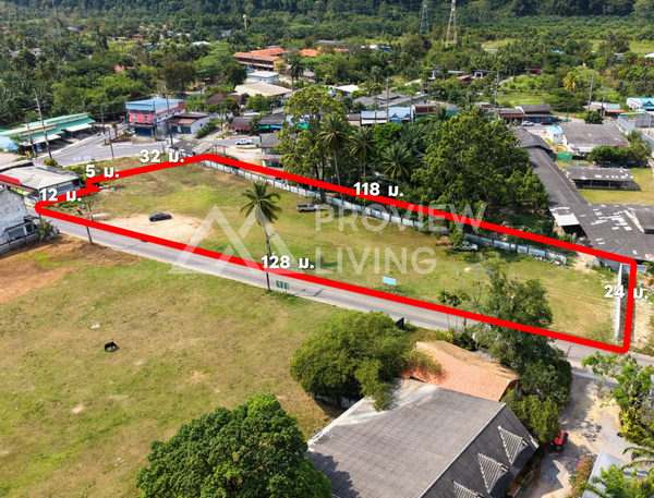 [For Rent] Vacant land, over 2 rai, Tha Muang Intersection, Khanom District, 100,000 / month
