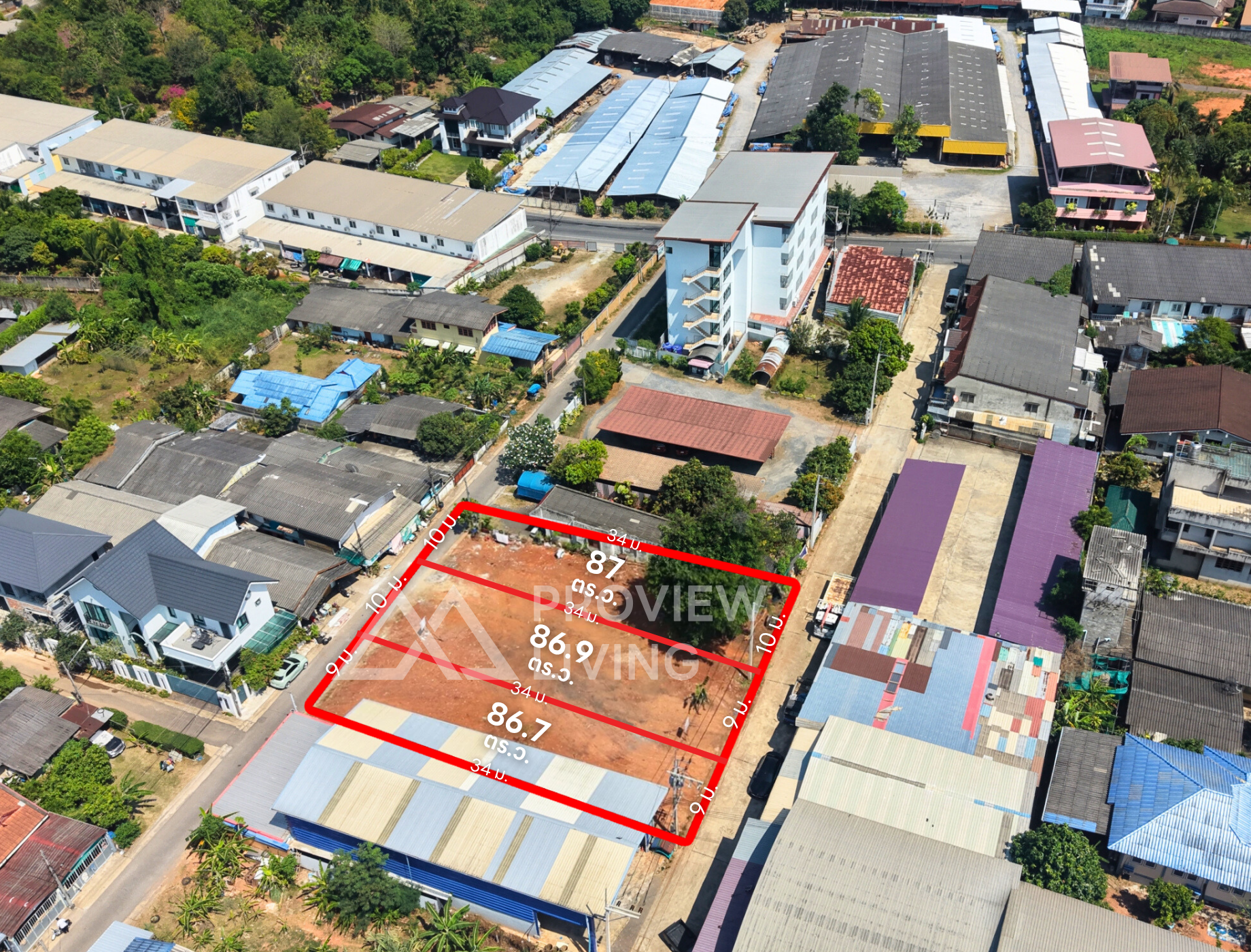 25-000058_25-000058 ใกล้ สหไทยพล่าซ่า, ซันนี่ มาร์เก็ต ซ.การุณราษฎร์ 32  @เมืองสุราษฏร์ฯ ที่ดินเปล่า แบ่งล็อกขาย เริ่มที่ 84 ตร.ว.