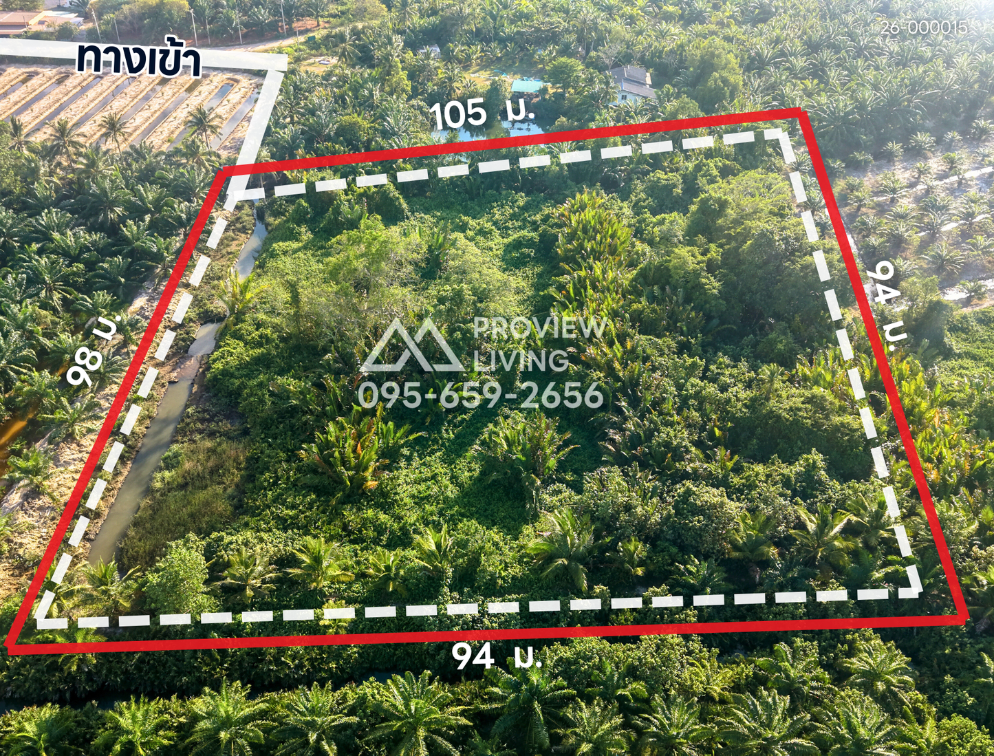 [ขายด่วน] ที่ดินเปล่า 5 ไร่กว่า ใกล้สะพานคลองฉนาก 5.5 แสนบาท / ไร่