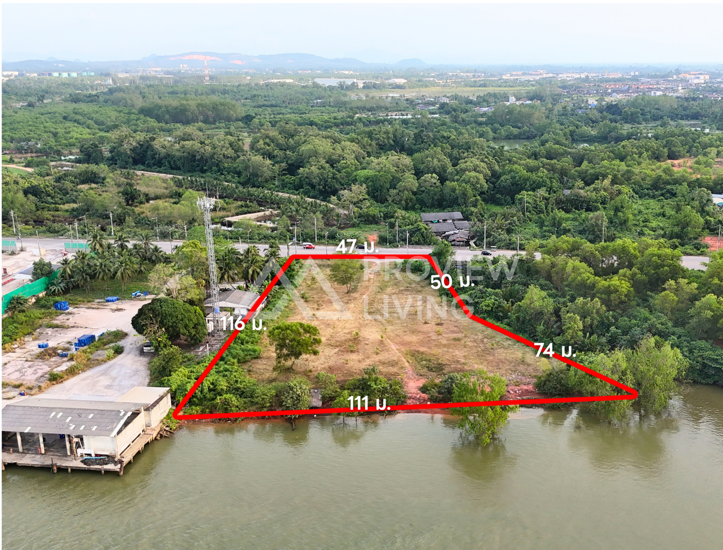 [ปล่อยเช่า] ที่ดินเปล่า ใกล้ท่าเรือ NP Marine 5 ไร่ 52.5 ตารางวา ค่าเช่า 100,000/เดือน (สัญญาเริ่มต้น 5-10 ปี)