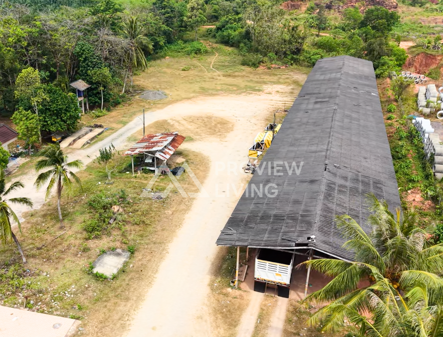 26-000050 ที่ดินถมแล้ว + สิ่งปลูกสร้าง  19  ไร่ ใกล้สี่แยกควนรา  @ท่าฉาง