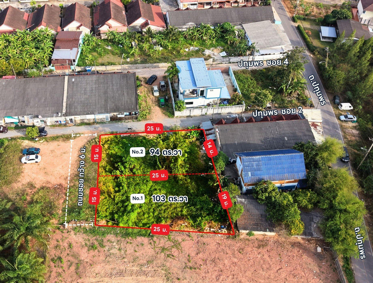 ขายที่ดินสุราษฎร์ธานี ซอยปทุมพร 2 ใกล้โรงพยาบาล ราคา 1.5 ล้าน