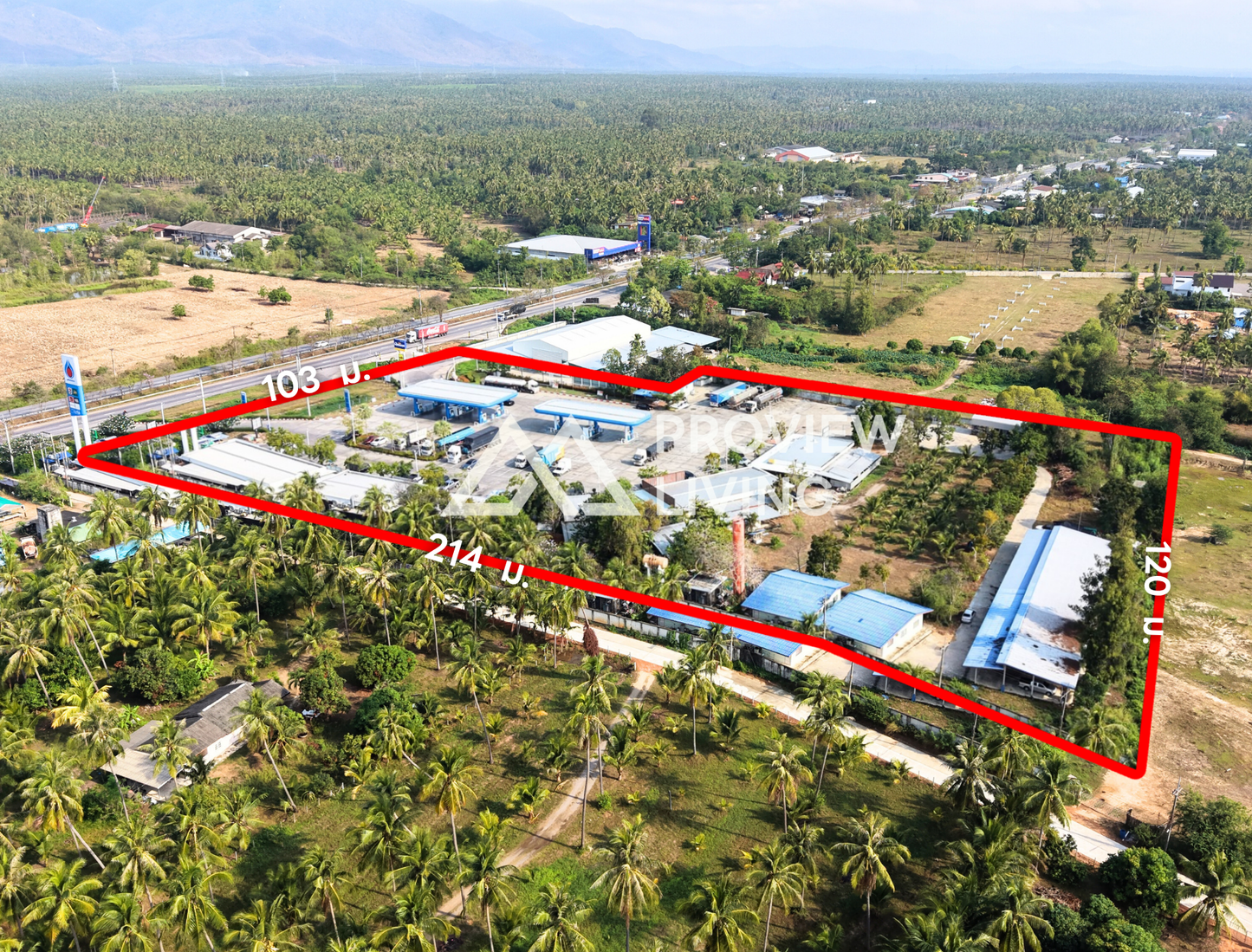 26-000054 ธุรกิจปั๊มน้ำมัน ปตท.  15  ไร่ สาขาทุ่งประดู่  @ทับสะแก ปั๊มไซส์ XL  “40 หัวจ่าย”   หน้ากว้าง  103  ม.  ลึก  214  ม. 