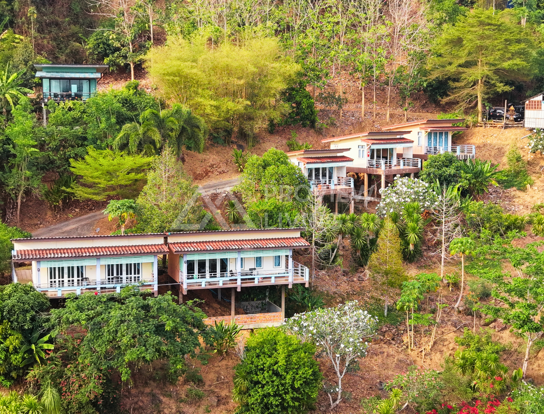 ขายบ้าน สุราษฎร์ธานี เขาน้อย รีสอร์ท เขาหัวควาย พุนพิน 9 หลัง ใกล้ร้านภูณิศา