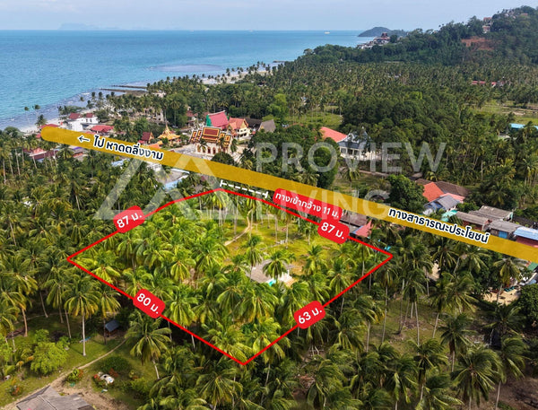 ขายที่ดินเปล่า ตลิ่งงาม เกาะสมุย 3 ไร่ 3 งาน 21 ตร.วา ราคา 7.5 ล้านบาท/ไร่
