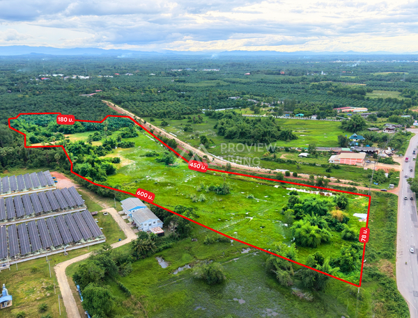 ขายที่ดินติดถนน 2 ด้าน 38-3-35 ไร่ @พุนพิน ติดถนนเอเชีย 41 - ใกล้การประปาส่วนภูมิภาค ไร่ละ 3.X ล้านบาท