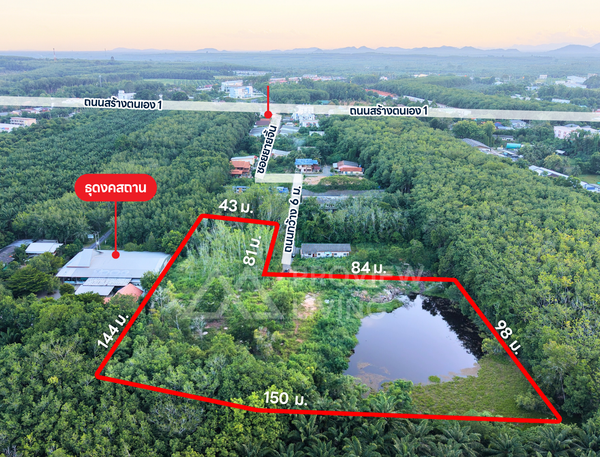 ขายที่ดินเปล่า 9 ไร่เศษ @ขุนทะเล ติดธุดงคสถานสุราษฎร์ธานี 1.6X ล้านบาท / ไร่