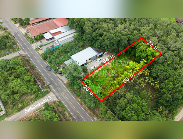 Vacant land for sale, 252 sq. wah, Thip Rangsi Village, near Kilometre Zero Junction, Phunphin District, Surat Thani.