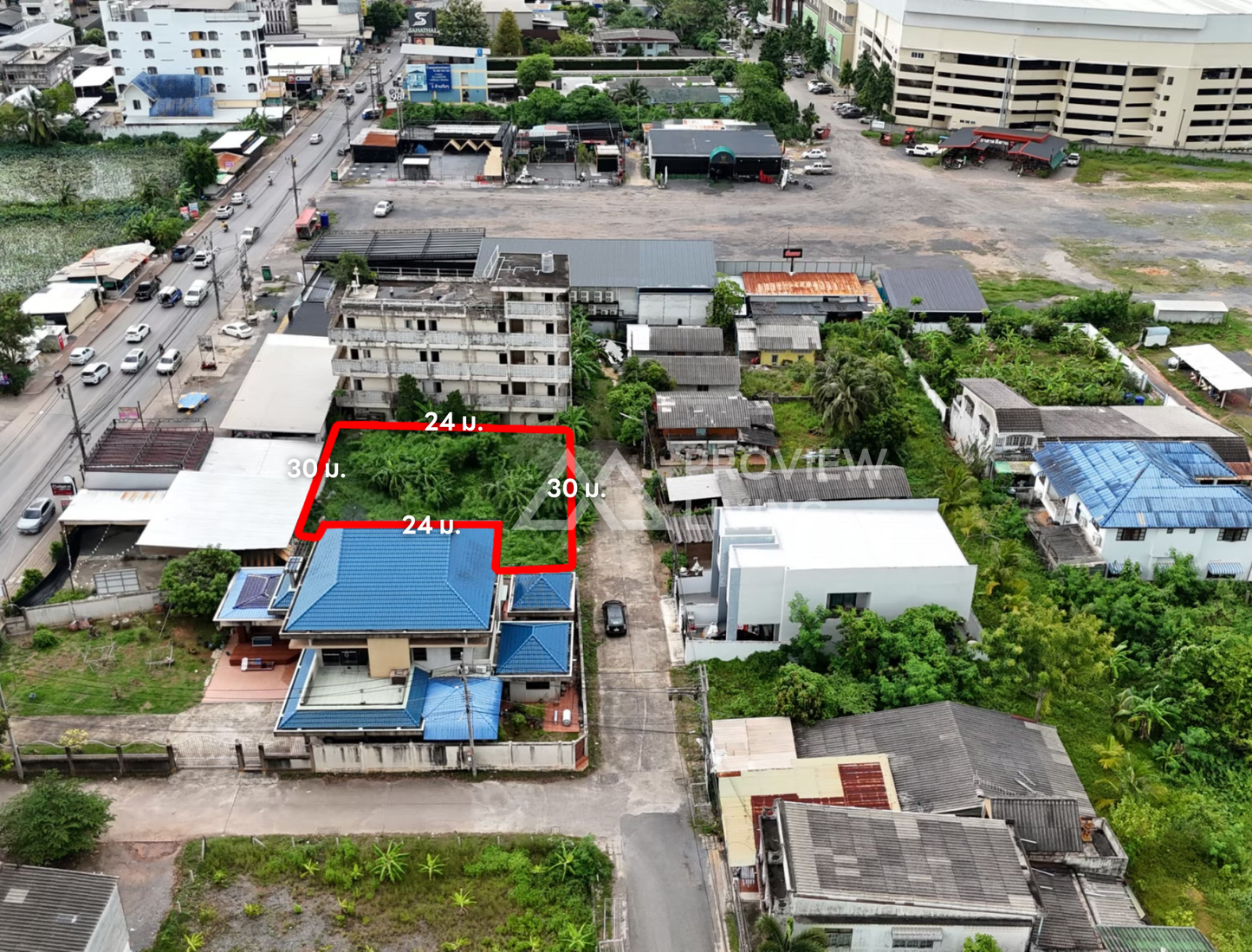 [ขายด่วน] Rare Item! ที่ดิน กลางเมือง ถนนอำเภอซอย 2 ขนาด 174 ตร.วา ราคาตร.ว.ละ 2X,XXX บาท ใกล้สหไทย 200 ม.