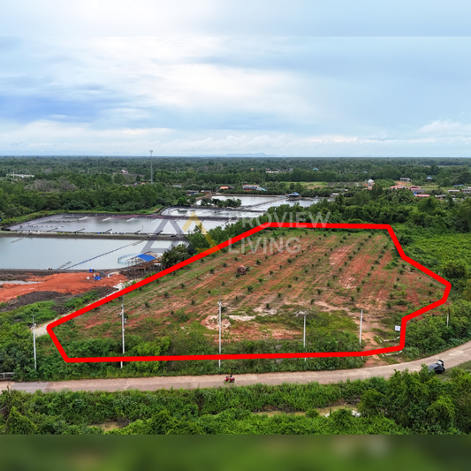 [ขายด่วน] ที่ดินเปล่าแปลงใหญ่ วิวโปร่ง ใกล้สะพานศรีสุราษฎร์ฯ ขนาด 6 ไร่ 3 งาน 25.9 ตร.ม. หน้ากว้าง 120 เมตร