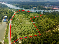 URGENT SALE: Riverside land, 21 rai 3 ngan 80.0 square wah, Bang Pho, Surat Thani