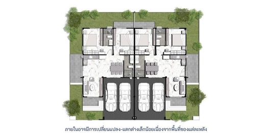 (กำลังสร้าง) บ้านแฝด 2 ห้องนอน 2 ห้องน้ำ สไตล์ Modern @คลองน้อย สุราษฎร์ธานี