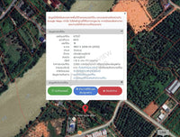 Urgent sale, vacant land in Surat Thani, 800 m from Bangkok Hospital. Bang Chum Tho area, 3 rai 3 ngan 50.8 sq. wah. A natural stream flows through the middle of the plot, connecting to the Tapi River.