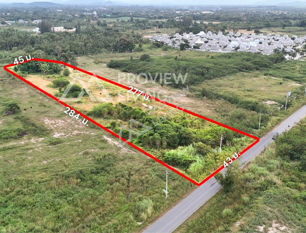 Urgent sale: Vacant land in Hua Hin, Prachuap, 6 rai 3 ngan 90 sq. wa, near Hua Hin Sam Phan Nam Floating Market. Price 4 million baht/rai.