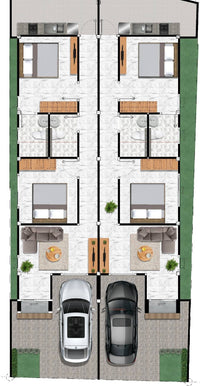 [Ready to move in] 1-story townhome, 2 beds, 2 baths, modern minimalist style, Wat Pho 31, Mueang District, Surat Thani