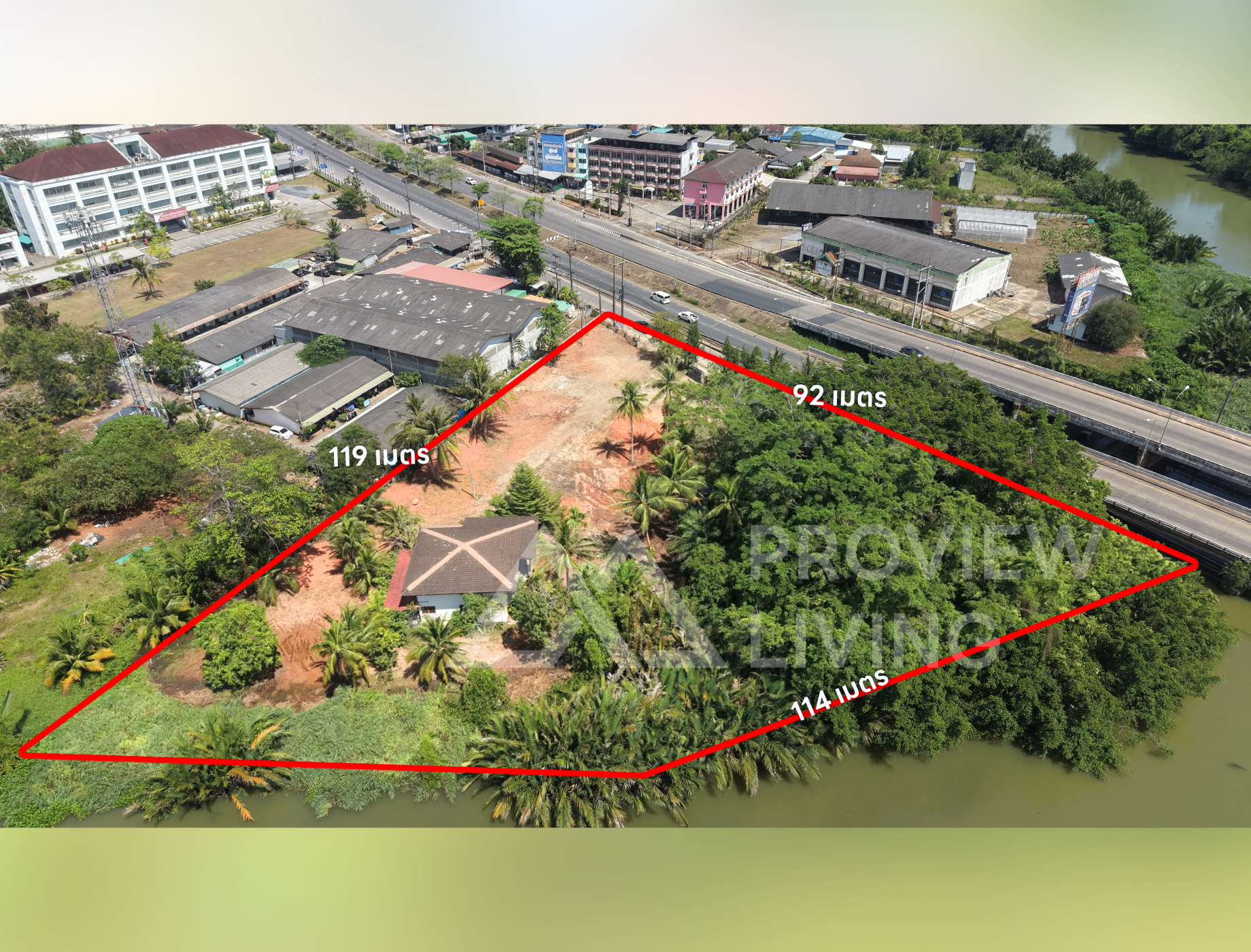 ที่ดินริมน้ำ แปลงสามเหลี่ยม ติดถนนเลี่ยงเมือง บางใหญ่ 3 ไร่ 90 ตร.วา 2X ล้าน ขายด่วน!